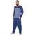 Pijama Masculino Longo Vekyo Modas Inverno Bicolor Confortável Roupa de Dormir Blusa e Calça Azul