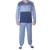 Pijama para o inverno masculino calça lisa Victory Azul