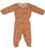 Pijama Soft Bebê Menino Conjunto Inverno Frio Tip Top Conjunto laranja macaco