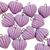 Pingente de resina infantil (1 par) Coração tricô lilás 20mm