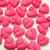 Pingente de resina infantil (1 par) Coração 18mm rosa