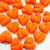 Pingente de resina infantil (1 par) Coração 18mm laranja