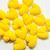Pingente de resina infantil (1 par) Coração 18mm amarelo