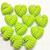 Pingente de resina infantil (1 par) Coração 18mm verde