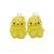 Pingente de resina infantil para colares e pulseiras (1 par) Polvo amarelo 22x16mm