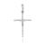 Pingente Grande Fino de Prata 925 Crucifixo Agulha Trançado Cravejado em Zircônia Banhado a Prata Prata