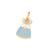 Pingente vestido cinderela banhado AZUL 542823 Rommanel Azul
