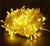 Pisca Pisca de Luz Decorativas De Natal 100 Leds 8 Funções 10m 127V fio transpatente amarelo