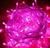 Pisca Pisca de Luz Decorativas De Natal 100 Leds 8 Funções 10m 127V fio transparente rosa
