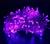 Pisca Pisca de Luz Decorativas De Natal 100 Leds 8 Funções 10m 127V fio transparente violetas
