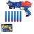 Pistola Lança Atirador de Dardos Com 6 Dardos de Espuma Macia Azul