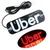 Placa Luminoso Carro Uber Led Usb Motorista Completa vermelha