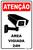 Placa  Monitoramento Câmeras E Alarme Sistema Via Satélite ÁREA VIGIADA 24H