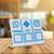Placa Pix,Whats e Insta Para Pagamento QR Code Em Acrílico  Branco com Azul