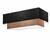 Plafon Duplo Retangular Vivare Md-3072 Cúpula em Tecido 99X40cm x 80X30cm - Bivolt Preto-Palha