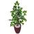 Planta Artificial Figueira Verde Hera com Vaso Decoração 3D Vermelho
