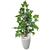 Planta Artificial Figueira Verde Hera com Vaso Decoração Coluna Branco
