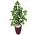 Planta Artificial Figueira Verde Hera com Vaso Decoração Coluna Vermelho