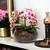 Planta Artificial Para Sala Decorativa Orquídea Super Realista Rosa com branco
