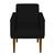 Poltrona Cadeira Confortável Nina Glamour Para Salão de Beleza Barbearias Esmalterias Escritório Sued preto