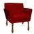 Poltrona Cadeira Confortável Para Sala Recepção Sala Espera Clinicas Hospital Iza Retro Sued vermelho