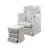 Poltrona Cadeira de Amamentação Balanço e Puff Eliza Corano Star Confort Branco