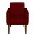 Poltrona Cadeira Decorativa Confortável Nina Glamour Para Sala Quarto Decoração Sued Marsala