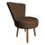 Poltrona Cadeira Decorativa Costurada Elegância Veludo Pés Palito Castanho - Pallazio Marrom