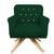 Poltrona Cadeira Giratória Decorativa Para Sala Estar Jantar Recepção Clinica Decoração Bia Sued Verde