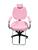 Poltrona Cadeira Para Salão Cabeleireiro Rosa Bebê Fixa Rosa bebê