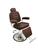 Poltrona Cadeira Reclinável De Barbeiro Com Base Preto Acetinado Marrom Croco