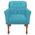 Poltrona Cadeira Resistente Reforçada Confortável Para Salas Espera Clinicas Recepção Bia Nanda Decor Suede azul turquesa