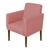 Poltrona Cadeira Resistente Reforçada Confortável Para Salas Espera Clinicas Recepção Nina Glamour Sued rose