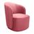 Poltrona Concha Stela Decoração Moderna Sala, Recepção, Escritório Suede Rosa 280