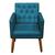 Poltrona Decorativa Cadeira Escritório Recepção Sala de estar  Azul-Marinho