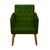 Poltrona Decorativa Cadeira Escritório Recepção Sala de estar  Verde