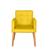 Poltrona Decorativa Cadeira Escritório Recepção Sala de estar  Amarelo