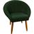 Poltrona Decorativa Cadeira Estofada Ibiza Resistente Escritório Recepção Sala de estar Manicure Sala de espera Verde-Musgo