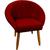 Poltrona Decorativa Cadeira Estofada Ibiza Resistente Escritório Recepção Sala de estar Manicure Sala de espera Vermelho
