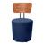 Poltrona Decorativa Cadeira Liz Banco Puff Redondo Suede Azul Marinho 210