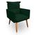 Poltrona Decorativa Duda para Sala e Quarto Suede - LH Decor Verde