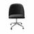 Poltrona Decorativa Gaia Cadeira com Rodinhas Escritório, Home office Suede Preto 130