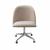 Poltrona Decorativa Gaia Cadeira com Rodinhas Escritório, Home office Veludo Capuccino 250