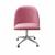 Poltrona Decorativa Gaia Cadeira com Rodinhas Escritório, Home office Suede Rosa 280