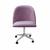 Poltrona Decorativa Gaia Cadeira com Rodinhas Escritório, Home office Veludo Roxo 380