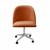 Poltrona Decorativa Gaia Cadeira com Rodinhas Escritório, Home office Veludo Terracota 400