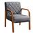 Poltrona Decorativa Lara Cadeira Moderna Decoração Matelassê Linho Cinza 320