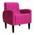 Poltrona Decorativa Luiza Para Sala de Tv Veludo Cores - DS Estofados Pink