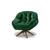 Poltrona Decorativa Luxo Califórnia Com Base Giratória Suede Verde
