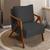 Poltrona Decorativa Para Sala Cadeira Reforçada Shine Madeira Maciça Suede Preto